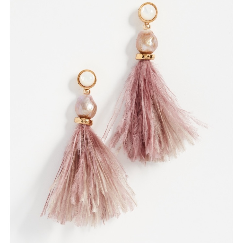 Lizzie Furtunato Feather Earrings